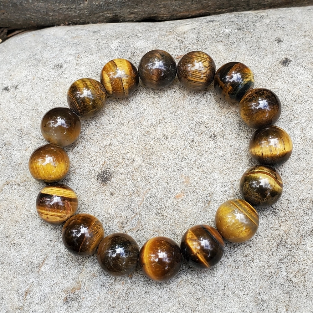 Tigers Eye Beaded Bracelet Sacral Chakra NWOT